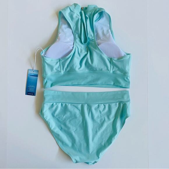 Kyodan | Longline Mock Neck Aqua Bikini NWT L - Picture 12 of 12